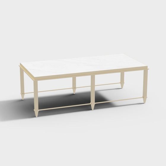 Elegant Marble Coffee Table 3D model