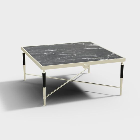 Stylish Marble Coffee Table 3D model for Modern Interiors