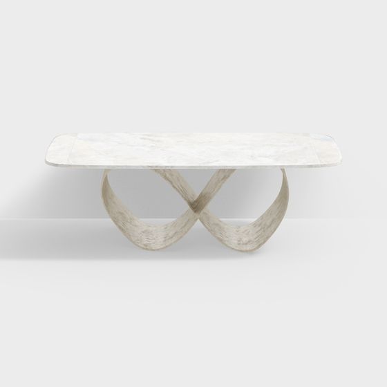 Elegant Marble Table 3D model for Modern Interiors