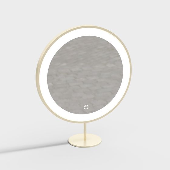 Round Mirror Table Lamp 3D model