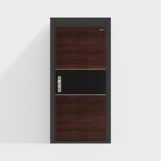 Stylish Low-Poly Door 3D model for Modern Interiors