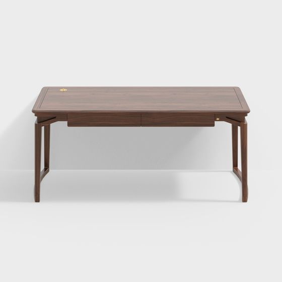 Mid-Century Modern Desk 3D model for Creative Projects