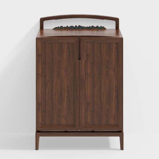 Vintage Style Storage Cabinet 3D Model