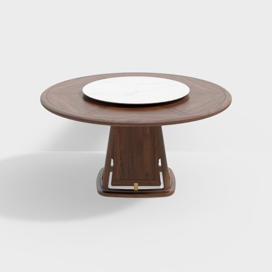 Sophisticated Round Dining Table 3D model for Modern Interiors