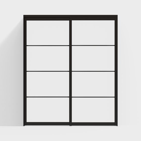 Glass Partition Door 3D model