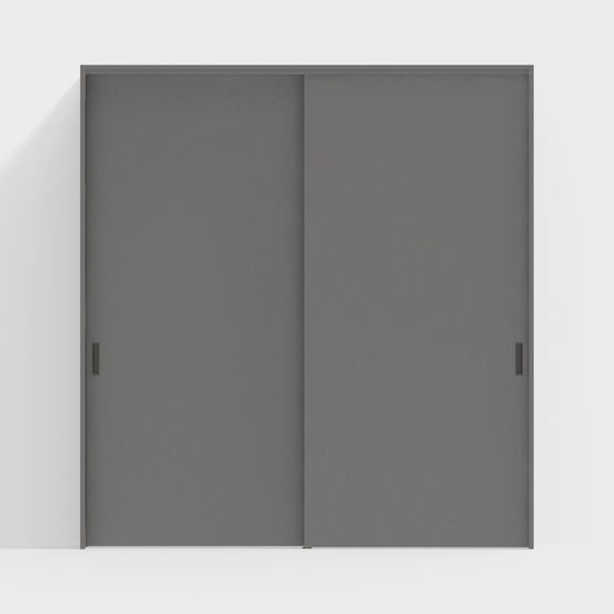 Sleek Sliding Door 3D model for Modern Spaces