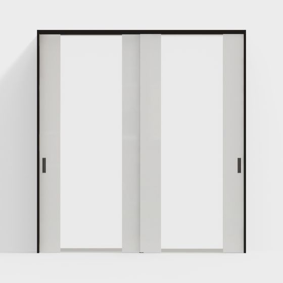 Stylish Sliding Door 3D model for Creative Projects