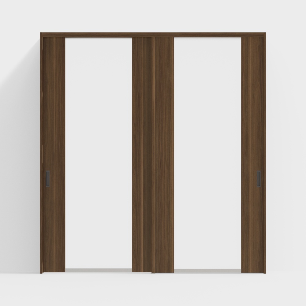 Wooden door-interior door-DGN partition sliding door-2350-GC walnut dark color