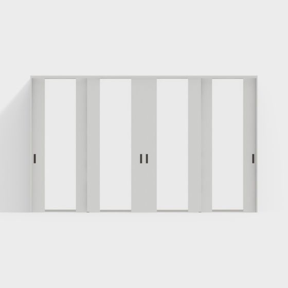 Minimalist Sliding Door Panel 3D model