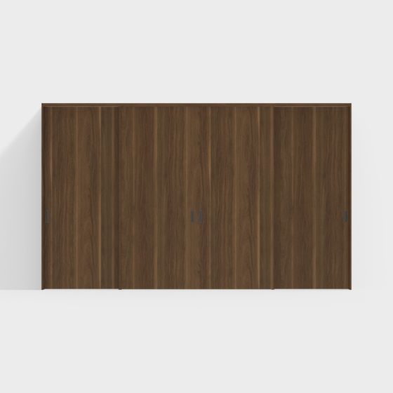 Stylish Wooden Sliding Door 3D model