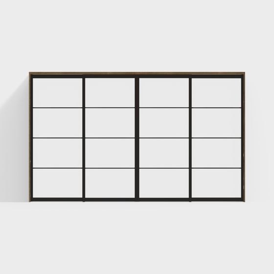 Industrial Style Sliding Door 3D model