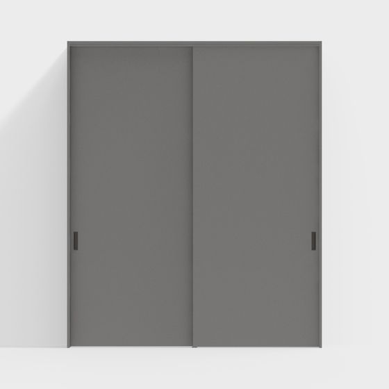 Stylish Minimalist Sliding Door 3D model