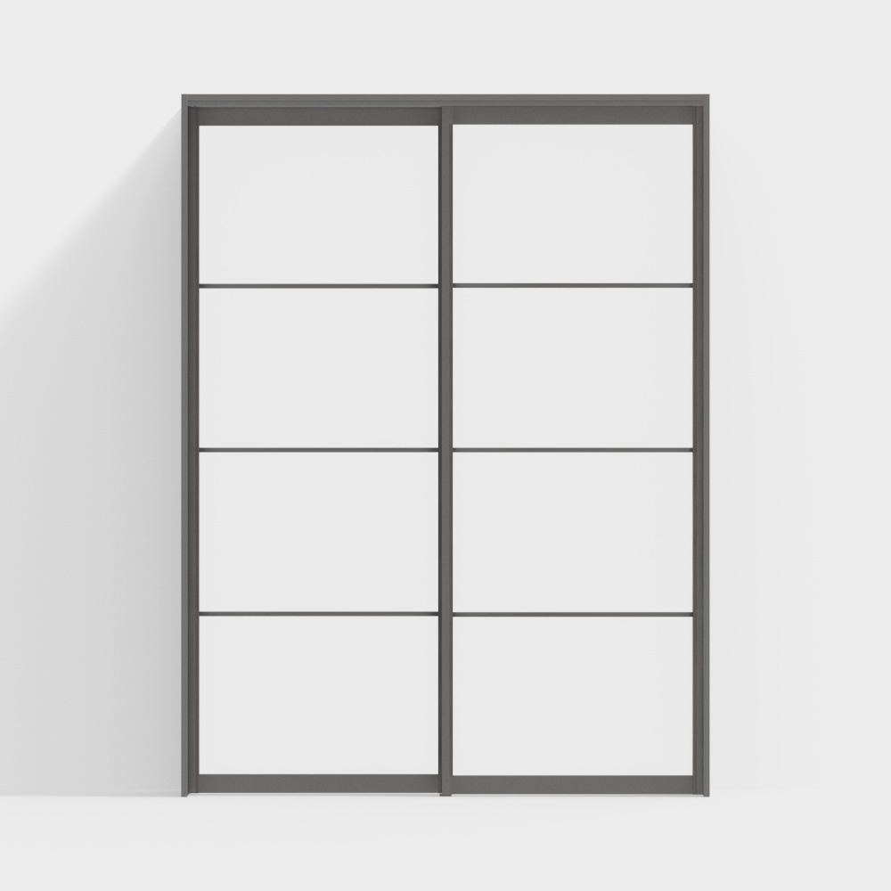 Wooden door-interior door-DZB partition sliding door-2650-VN medium gray door frame color + gray door leaf color