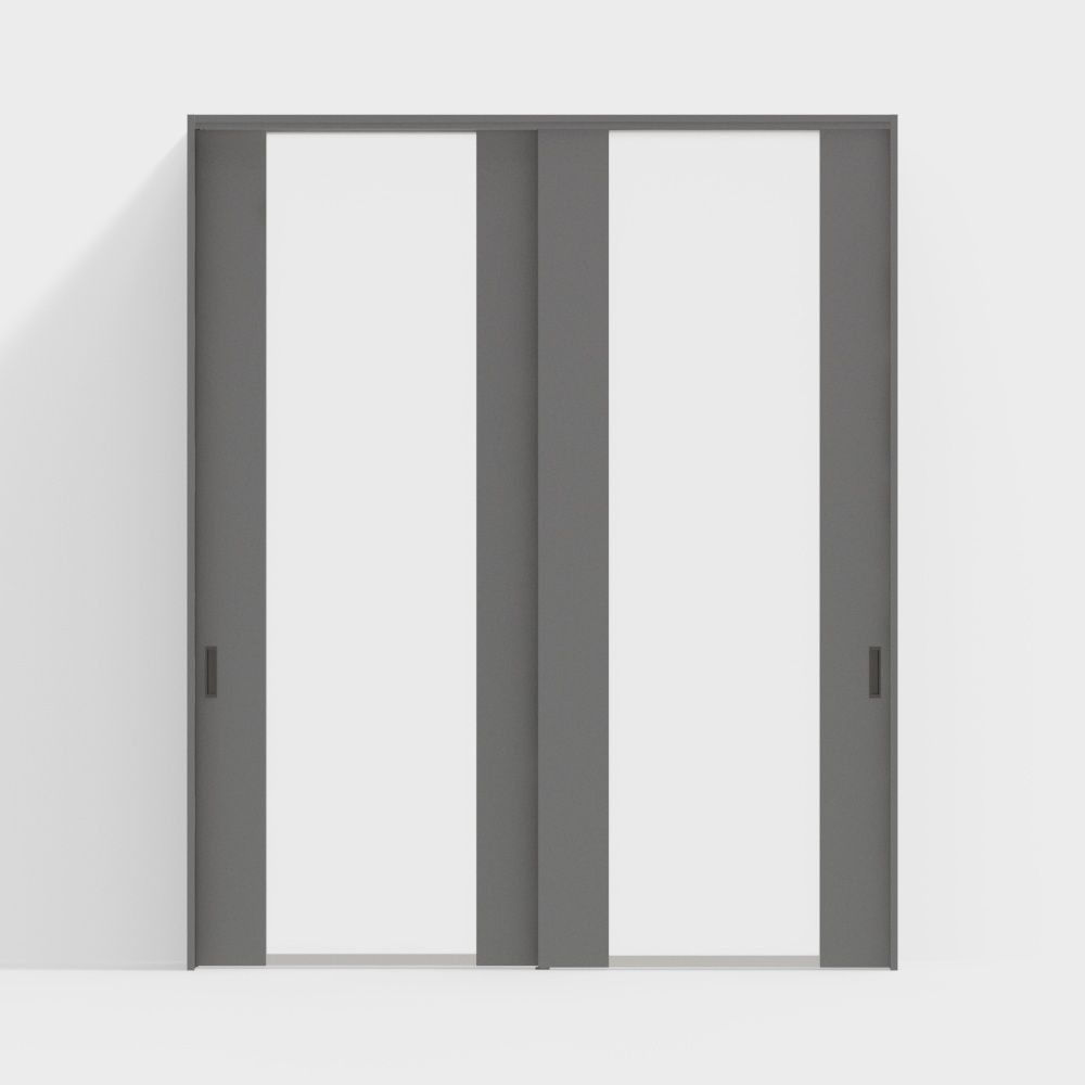 Porte en bois-porte intérieure-porte coulissante DGN-partition-2650-VN gris moyen