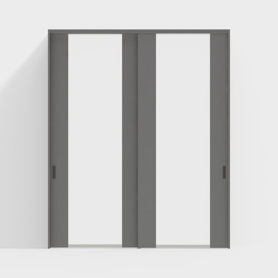 Porte en bois-porte intérieure-porte coulissante DGN-partition-2650-VN gris moyen