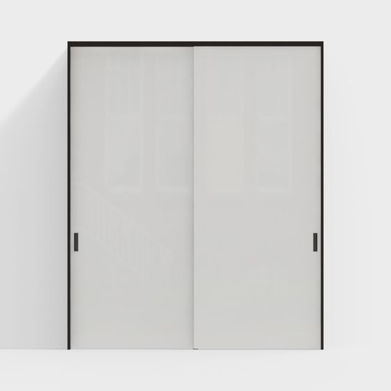 Puerta de madera-puerta interior-puerta deslizante de partición DAA-2650-TD blanco de espejo (color del marco de puerta negro)