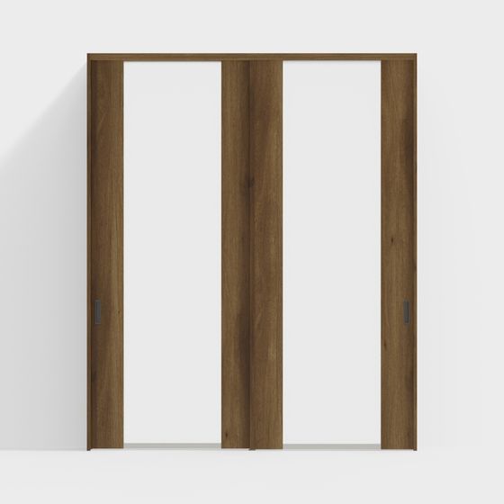 Wooden Sliding Door 3D model