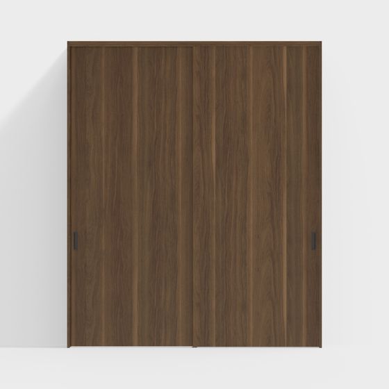 Stylish Wooden Sliding Door 3D model