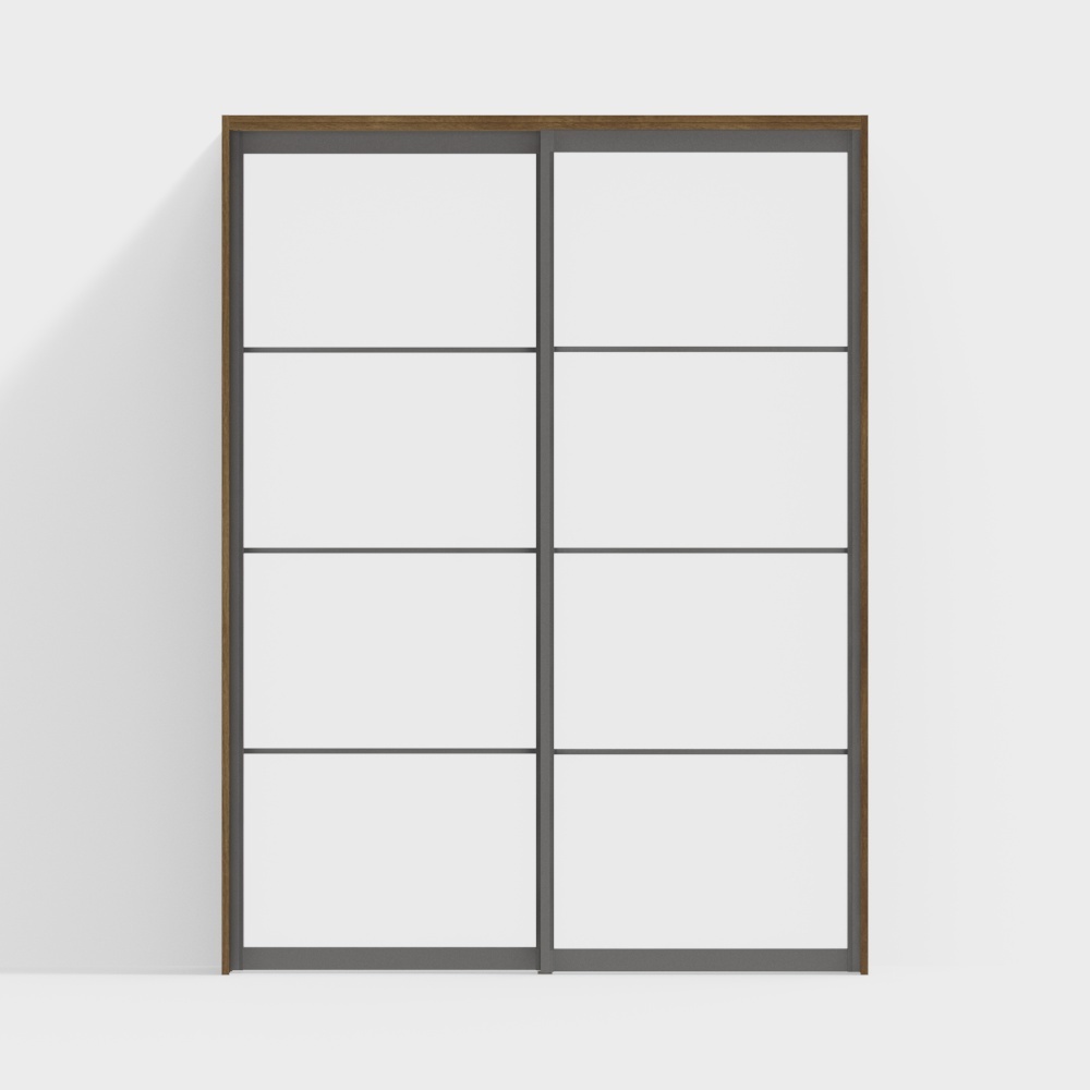 Portes intérieures de la porte Lixil-DZB-Porte coulissante de partition-2650-GB Chêne moyen cadre + feuille grise