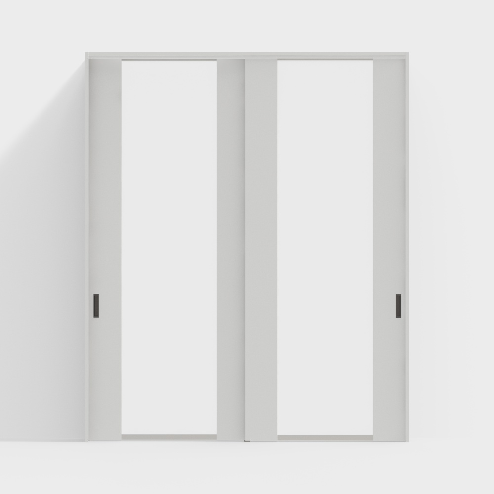 Деревянная дверь - внутренняя дверь - раздвижная дверь DGN - 2650 - окрашенная в белый цвет