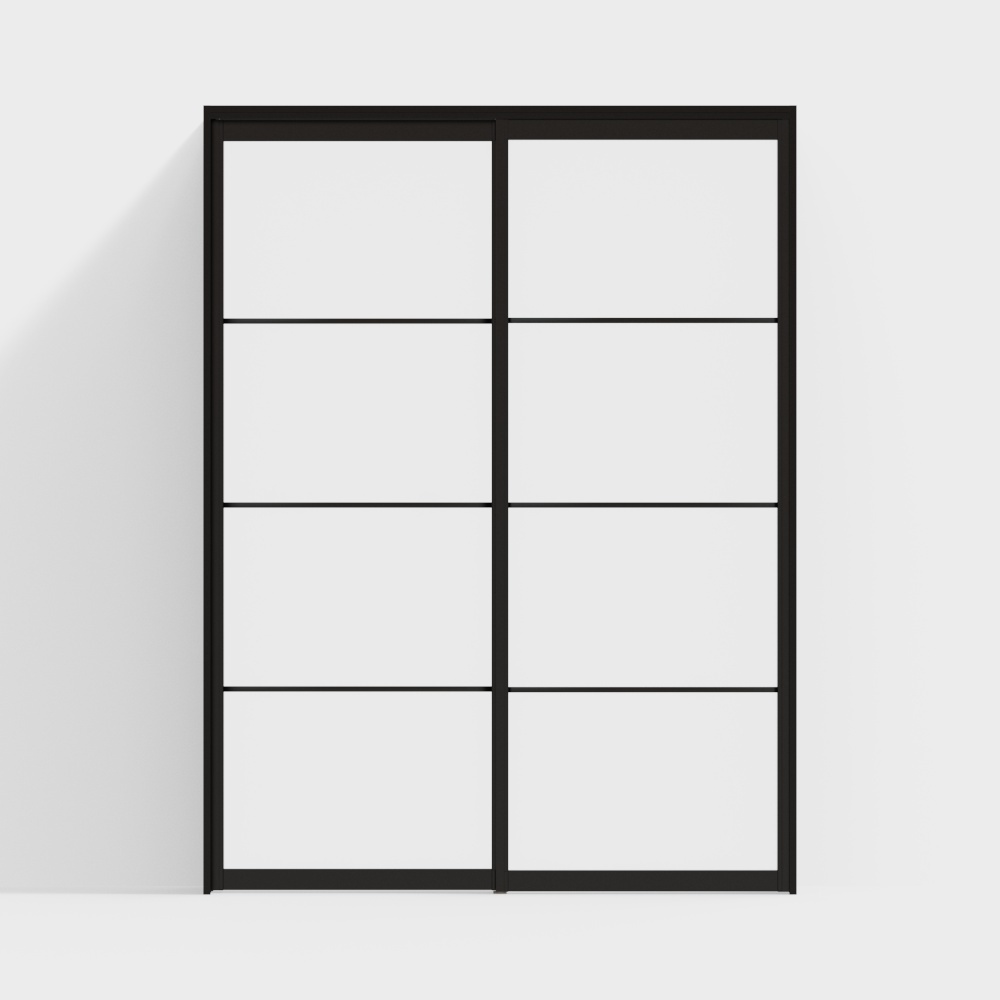 Puerta de madera-puerta interior-puerta corredera de partición-DZB-2650-negra