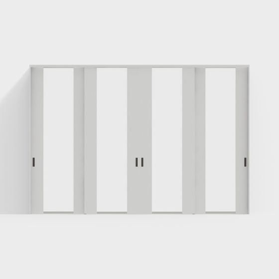 Stylish Sliding Door Series 3D model for Modern Interiors