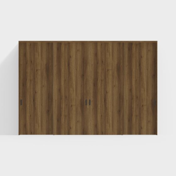 Stylish Wood Sliding Door 3D model