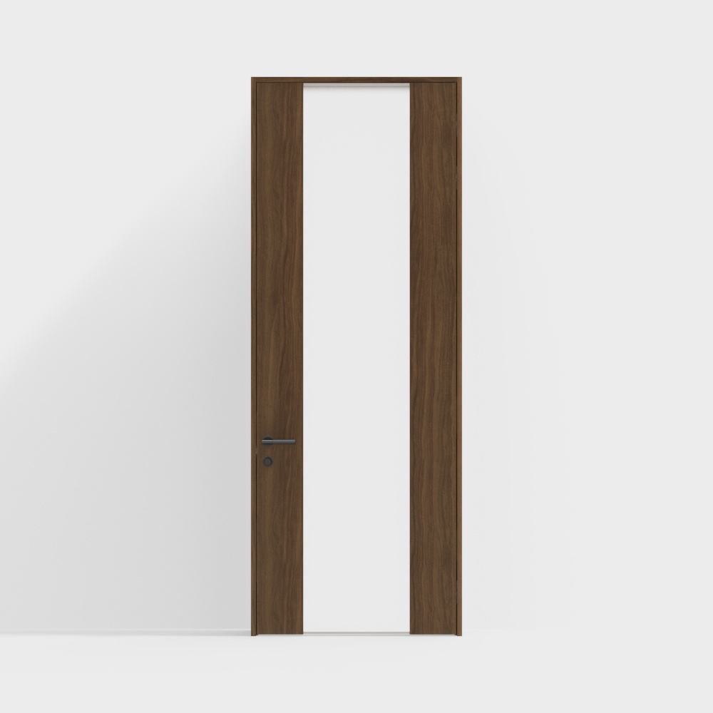 Wooden door-interior door-DGN standard door-round handle-2650-GC walnut dark color
