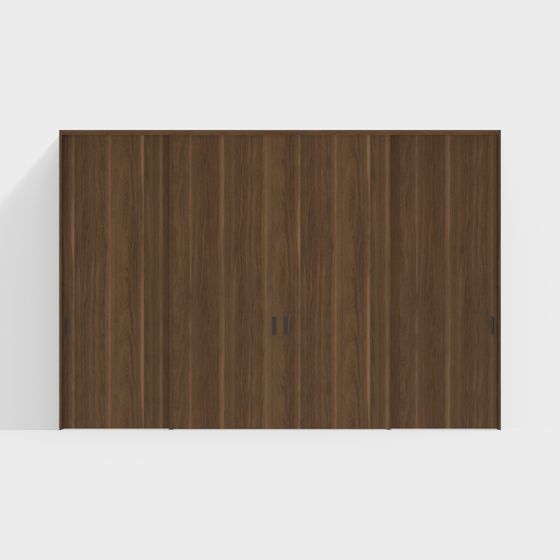 Wooden Sliding Doors 3D Model