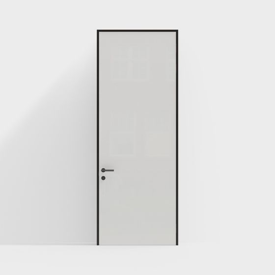Modern Minimalist Glass Door 3D model