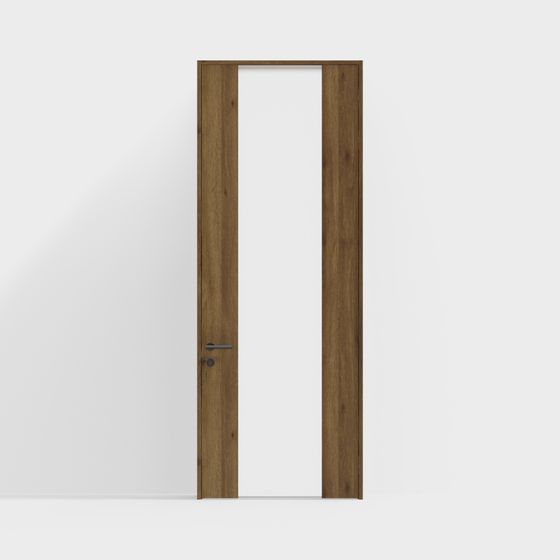 Elegant Wooden Door 3D model