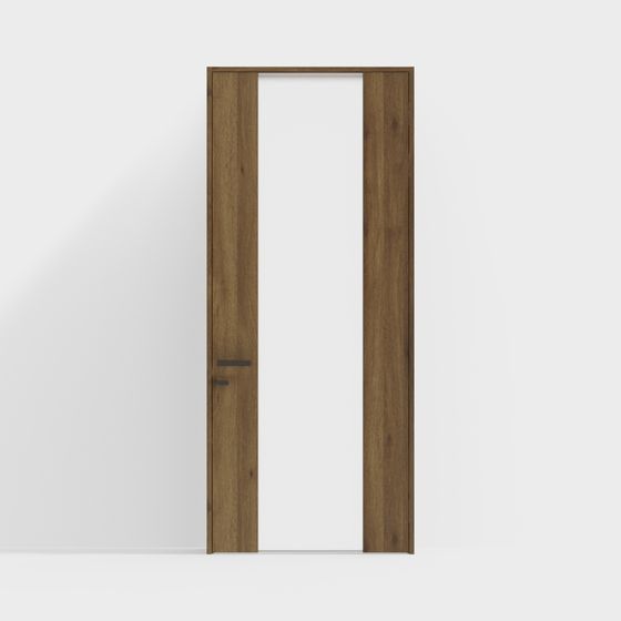 Stylish Wooden Sliding Door 3D model