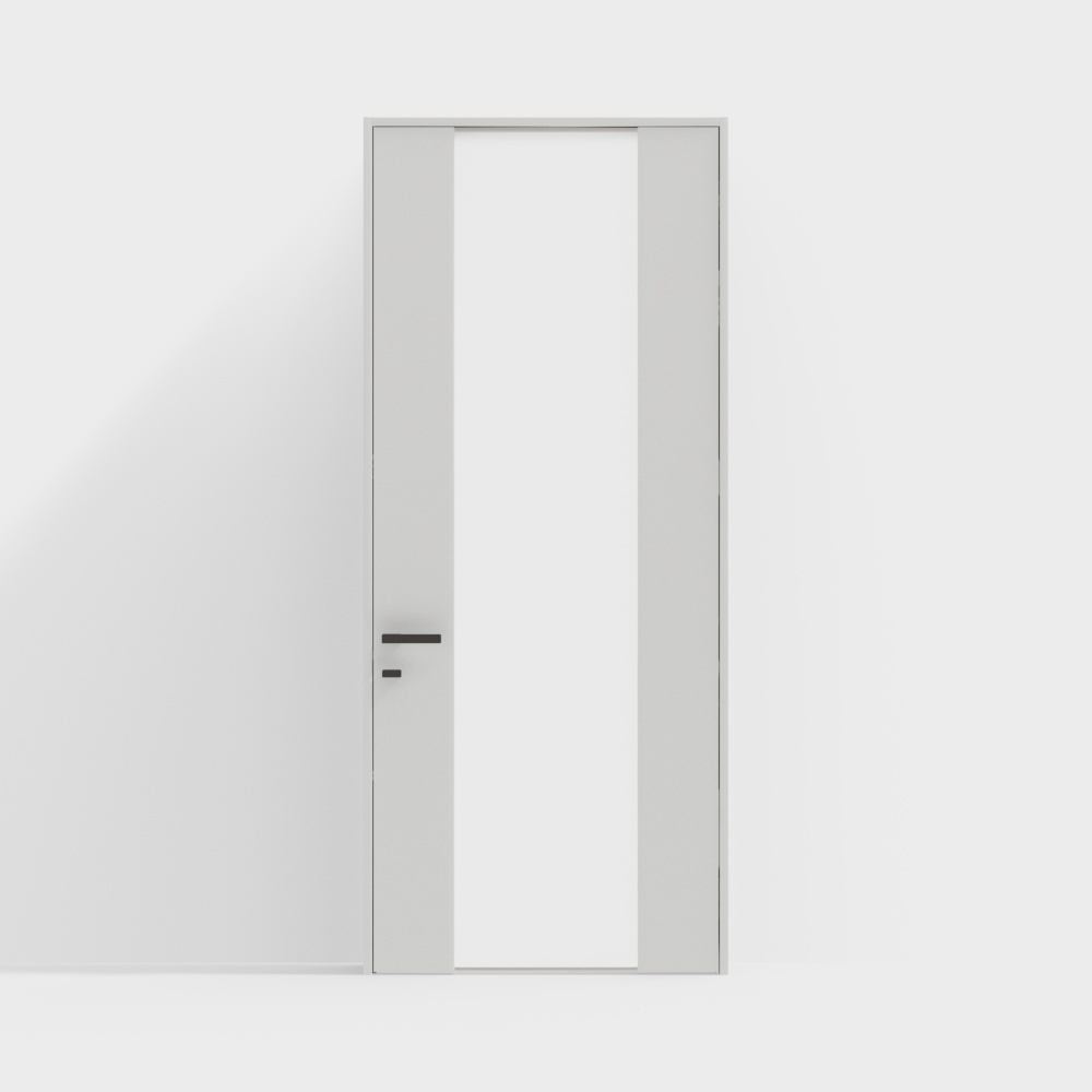 Wooden door-interior door-DGN standard door-square handle-2350-YY painted white