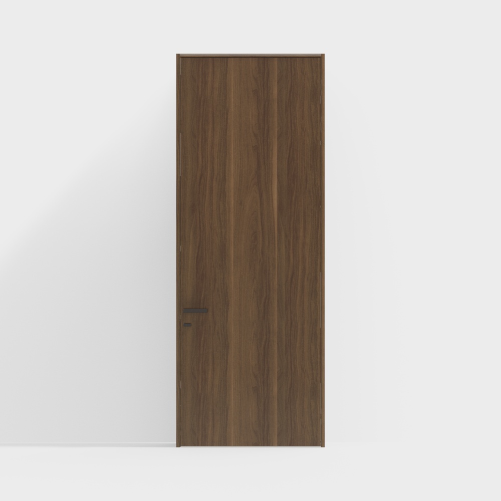 Wooden door-interior door-DAA silent door-square handle-2650-GC walnut dark color