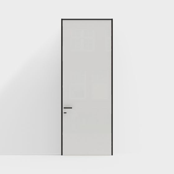 Minimalist Glass Door 3D model
