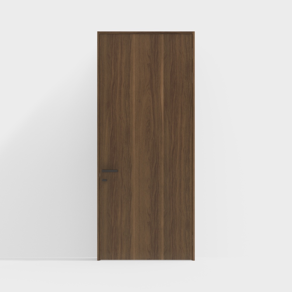 Wooden door-interior door-DAA standard door-square handle-2350-GC walnut dark color