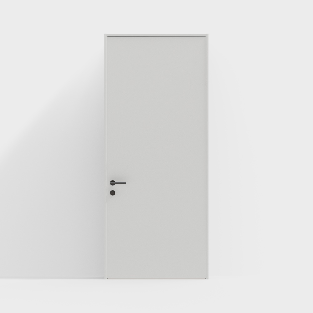 Porte en bois-porte intérieure-DAA porte silencieuse-poignée ronde-2350-YY blanc peint