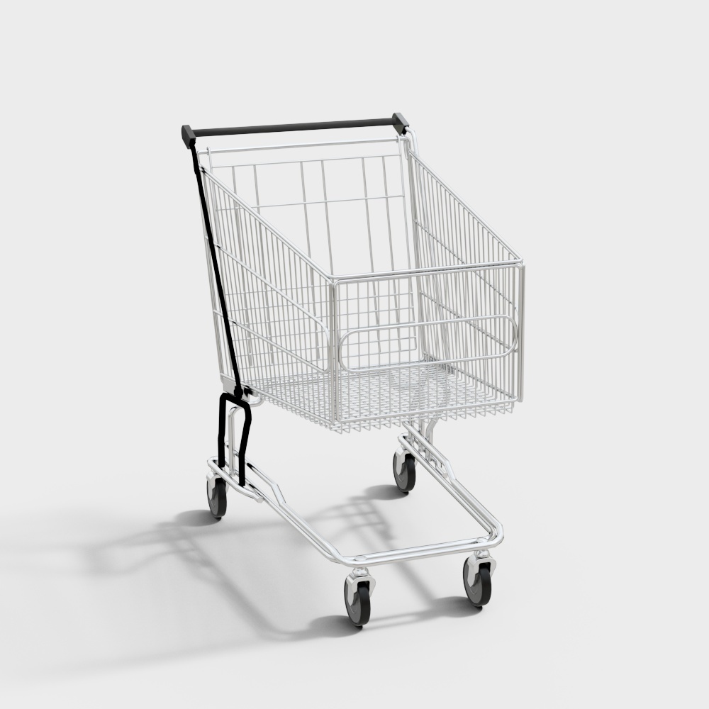 Minimalist Shopping Cart 3D model