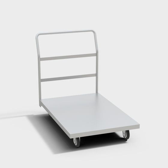 Minimalist Industrial Cart 3D model