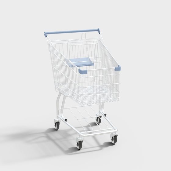 Modern Minimalist Shopping Cart 3D model