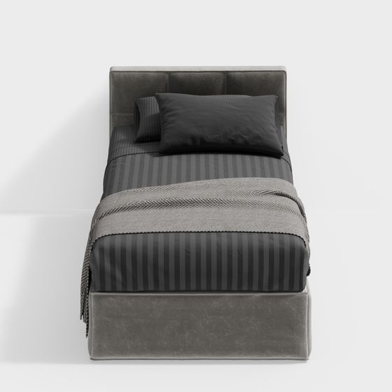 Modern Single Beds,Single Beds,gray