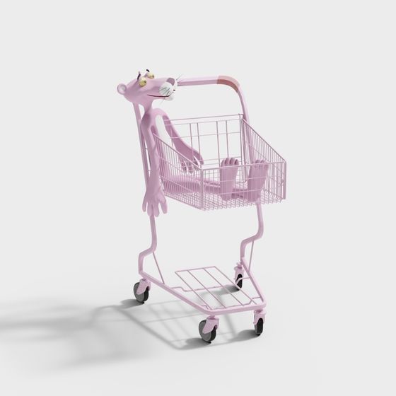 Charming Cart Cat 3D Model for Creative Projects