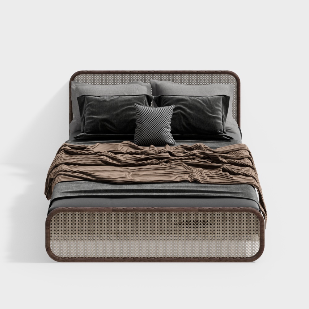 Nordic Wabi-Sabi B&B bedroom double bed