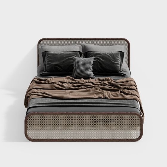 Urban Retreat Bed 3D model for Modern Interiors