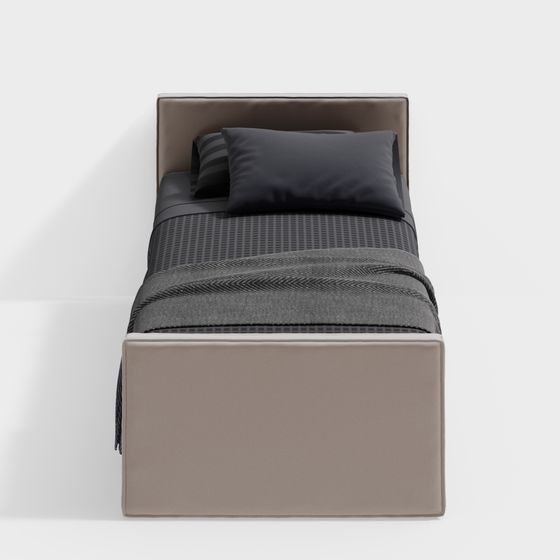 Modern Minimalist Bed 3D model