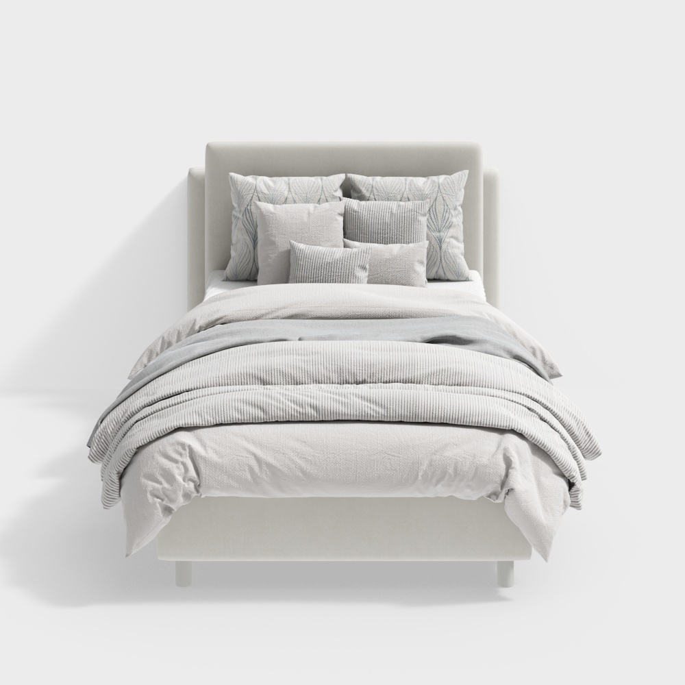 Modernes beiges Einzelbetten