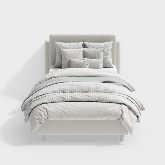 Modernes beiges Einzelbetten