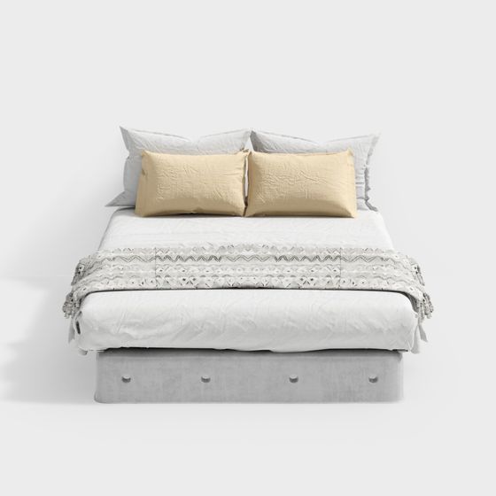 Minimalist Stylish Bed 3D model