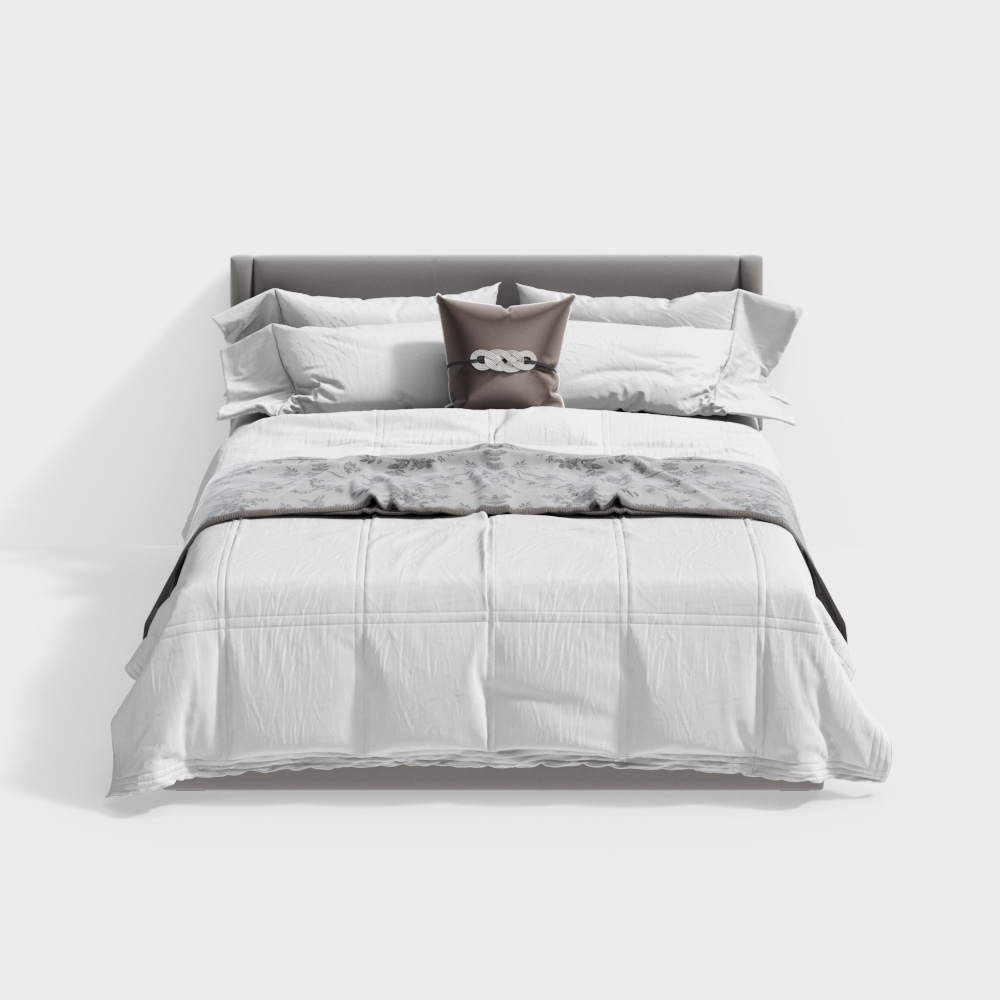 ห้องพักโรงแรมสไตล์จีนใหม่พร้อมเตียงคู่