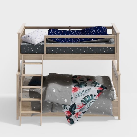 Moderne Kinderzimmer mit Etagenbetten